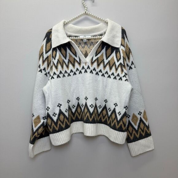 CeCe Boxy Fair Isle Sweater - Picture 4 of 8